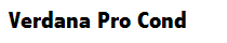 Verdana Pro Cond